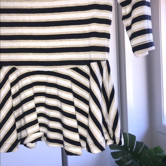 AUS/UK 8/S MissShop Womens Top, Stripped Peplum Style Cotton Top Long Sleeved - Picture 4 of 6